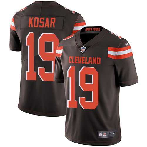 Nike Cleveland Browns #19 Bernie Kosar Brown Team Color NFL Vapor Untouchable Limited Jersey