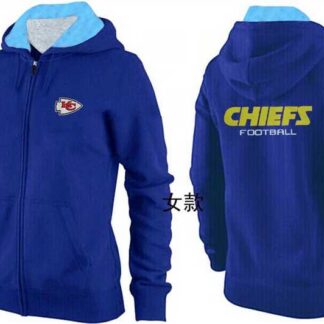 Womens Kansas City Chiefs Team Logo 2015 Full Zip Hoodie-47