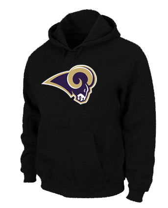 St Louis Rams Logo Pullover Hoodie Black