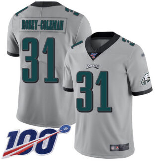 Nike Philadelphia Eagles #31 Nickell Robey-Coleman Silver Men’s Stitched NFL Limited Inverted Legend 100th Season J...