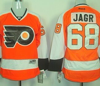 Philadelphia Flyers #68 Jaromir Jagr Orange Womens Jersey
