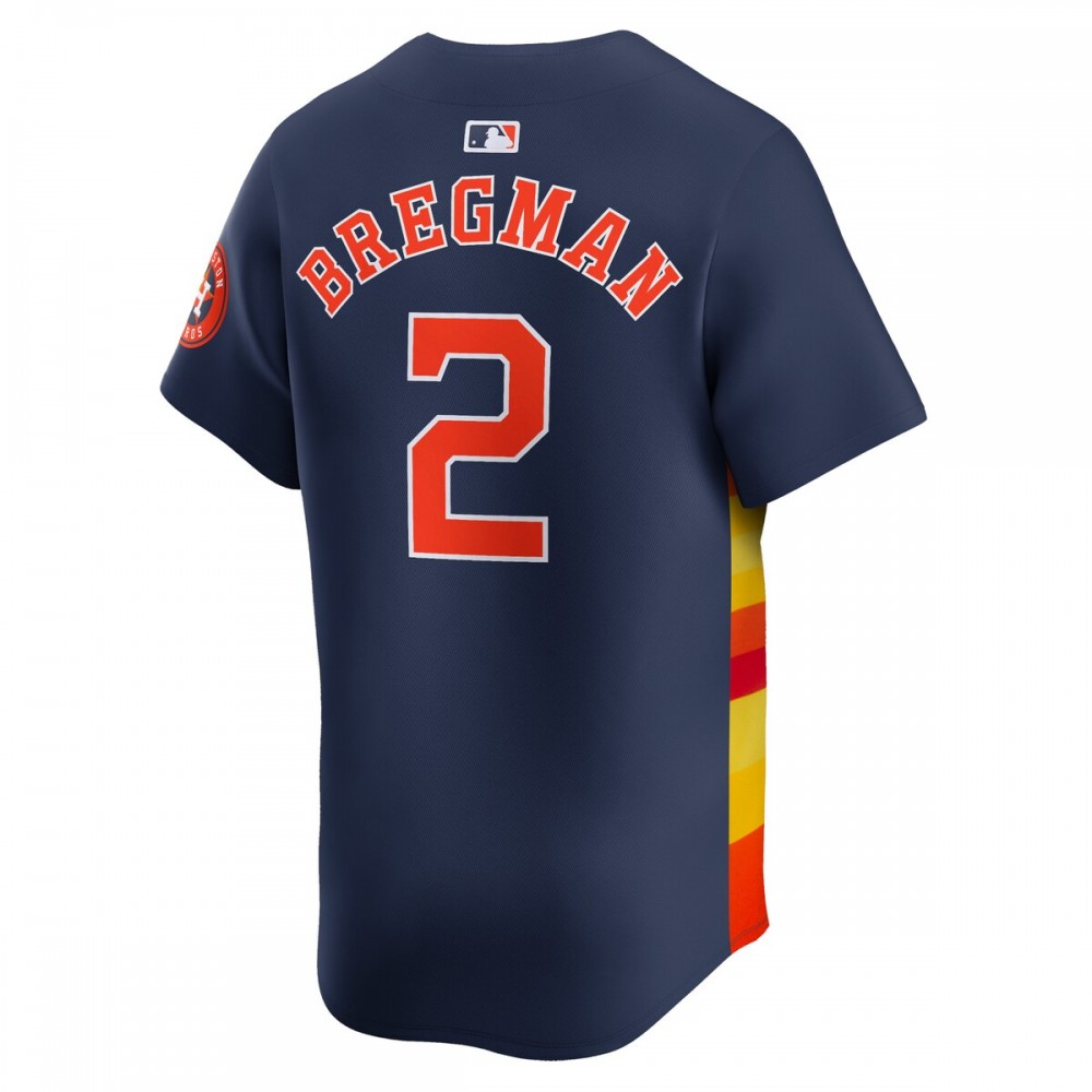 Alex Bregman Houston Astros Nike Alternate Limited Player Jersey – Navy - Image 2