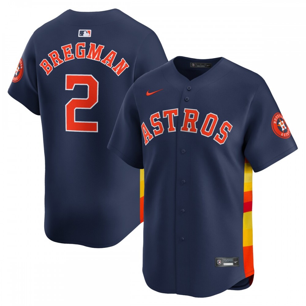 Alex Bregman Houston Astros Nike Alternate Limited Player Jersey – Navy
