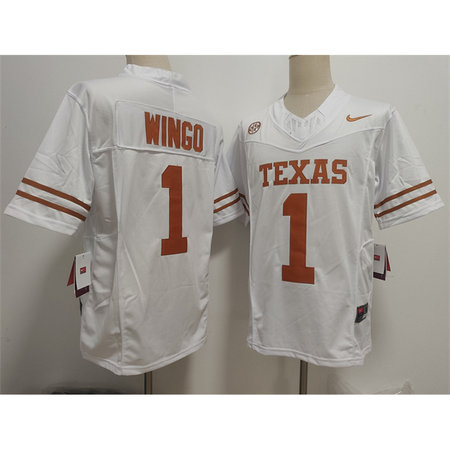Youth Texas Longhorns #1 Ryan Wingo White 2026 Vapor F.U.S.E. Limited Jersey