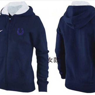 Womens Indianapolis Colts Team Logo 2015 Full Zip Hoodie-75