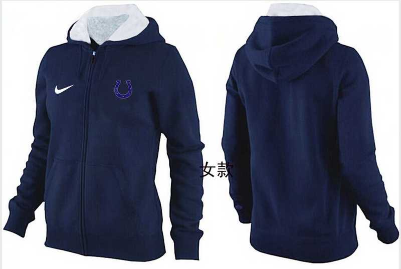 Womens Indianapolis Colts Team Logo 2015 Full Zip Hoodie-75