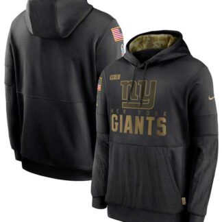 Men's New York Giants Nike Black 2020 Salute to Service Sideline Performance Pullover Hoodie