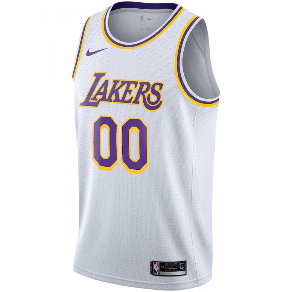 Los Angeles Lakers Nike Youth Swingman Custom Jersey White - Association Edition - Image 2