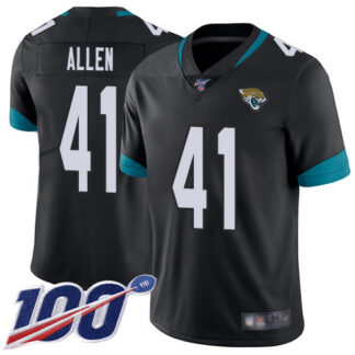 Nike Jacksonville Jaguars #41 Josh Allen Black Team Color Men’s Stitched NFL 100th Season Vapor Limited Jersey