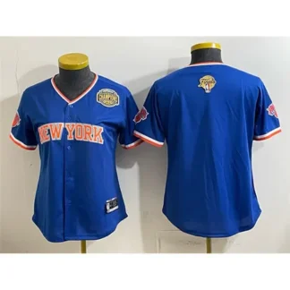 Women's New York Knicks Blue 2026 Finals & Eastern Conference Champions Patch Jersey