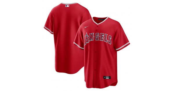 Los Angeles Angels Nike Alternate Replica Team Jersey - Red - Image 2