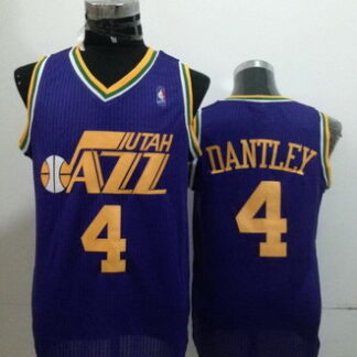 Utah Jazz #4 Adrian Dantley Purple Swingman Throwback Jersey