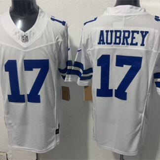 Men's Dallas Cowboys #17 Brandon Aubrey White 2026 F.U.S.E Vapor Untouchable Limited Stitched Football Jersey