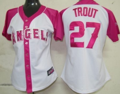 Womens Anaheim Angels #27 Mike Trout 2012 Fashion Majestic Athletic Jerseys