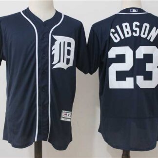 Detroit Tigers #23 Kirk Gibson Navy Blue Flexbase Jersey