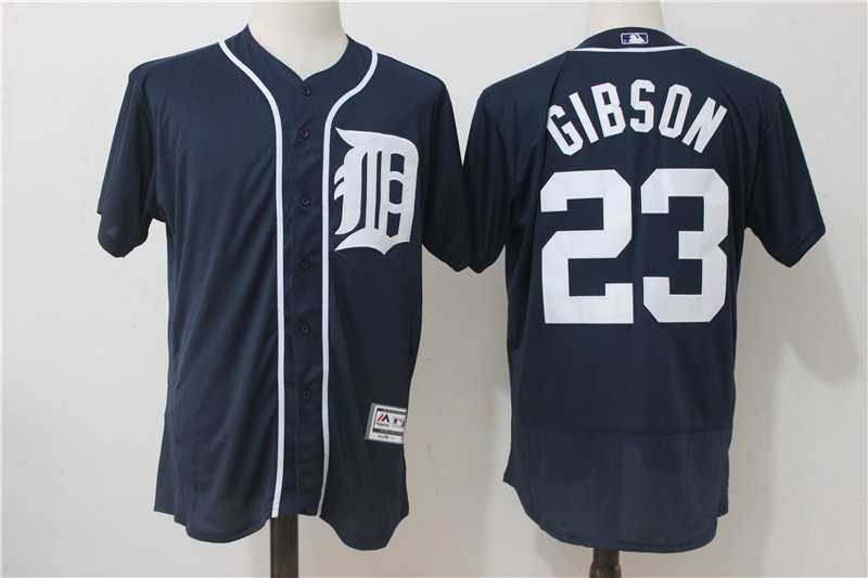 Detroit Tigers #23 Kirk Gibson Navy Blue Flexbase Jersey