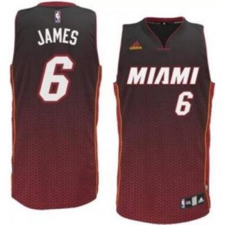 Miami Heat 6 LeBron James Red Drift Fashion NBA Jersey Cheap