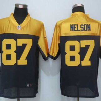 Nike Limited Green Bay Packers #87 Nelson Yellow-Blue Alternate Jerseys