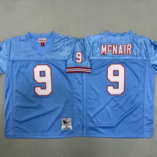 Youth Tennessee Titans Oilers #9 Steve McNair Light Blue 1997 Throwback Stitched Jersey