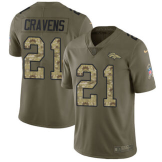 Nike Denver Broncos #21 Su’a Cravens Olive/Camo Men’s Stitched NFL Limited 2017 Salute To Service Jersey