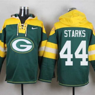 Green Bay Packers #44 James Starks Green Player Stitched Pullover NFL Hoodie
