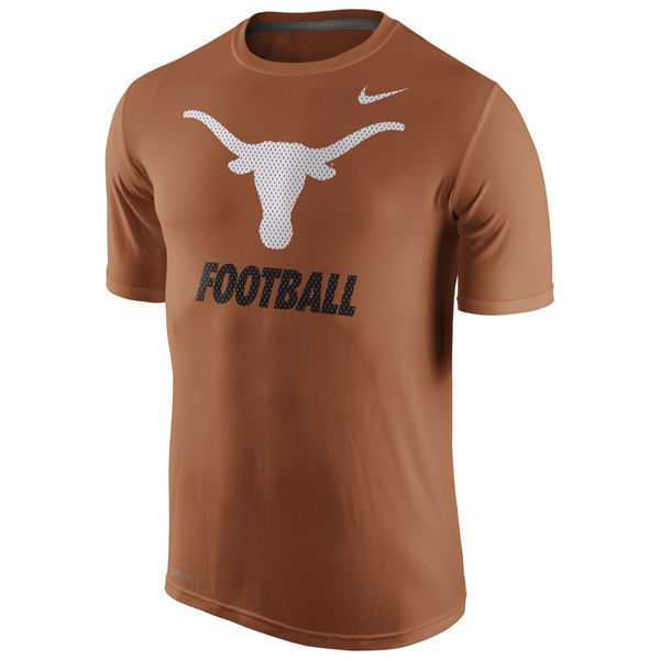 Texas Longhorns Nike Sideline Legend Logo Performance WEM T-Shirt - Orange