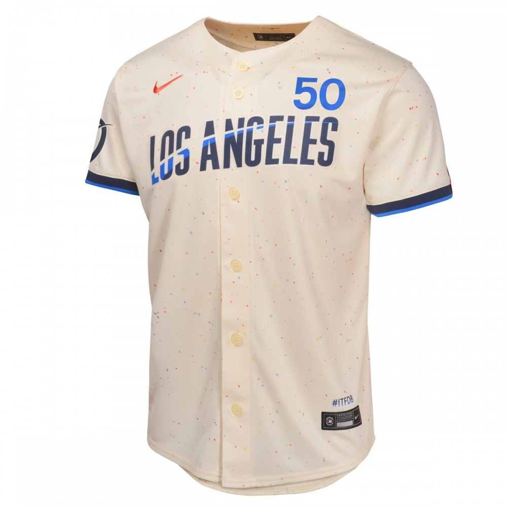 Mookie Betts Los Angeles Dodgers Nike Youth 2024 City Connect Limited Player Jersey - Cream - Image 2