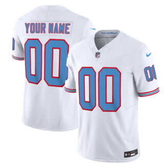 Men & Women & Youth Tennessee Titans Active Player Custom White 2023 F.U.S.E. Vapor Limited Throwback Football Stit...