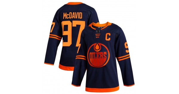 Connor McDavid Edmonton Oilers Alternate Navy Premium Player Jersey - Image 2