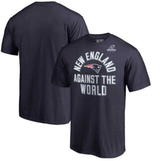 Men's Patriots Navy 2018 NFL Playoffs Against The World T-Shirt