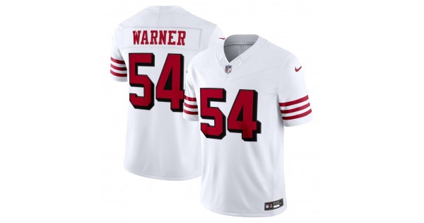 Fred Warner San Francisco 49ers Nike Alternate Vapor F.U.S.E. Stitched Limited Jersey - White - Image 2