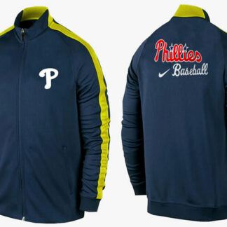 MLB Philadelphia Phillies Team Logo 2015 Men Baseball Jacket (15)