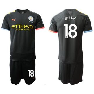 Manchester City #18 Delph Away Soccer Club Jersey