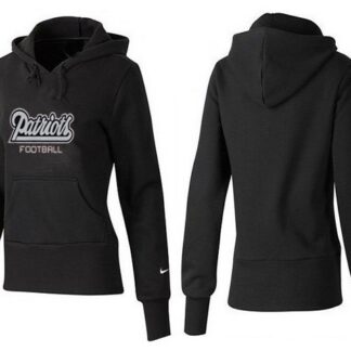 Nike New England Patriots Team Logo Black Women Pullover Hoodies (1)