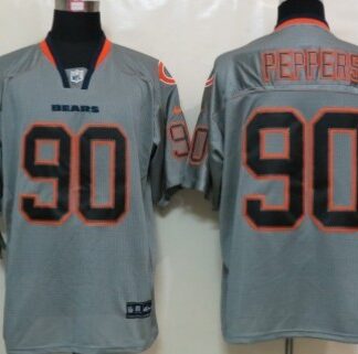 prime‑ Nike Chicago Bears #90 Julius Peppers Lights Out Gray Elite Jersey ‑uniform