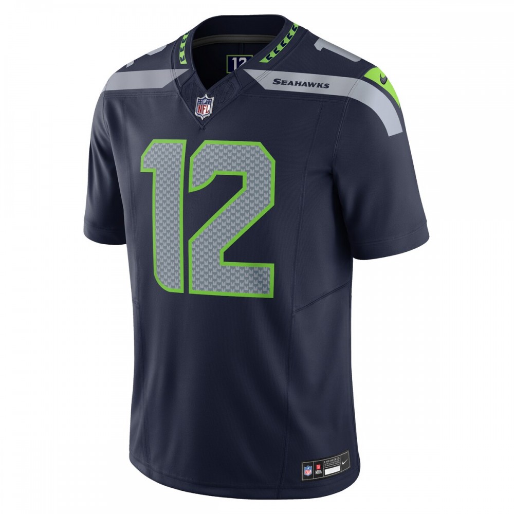 12th Fan Seattle Seahawks Nike Vapor F.U.S.E. Limited Jersey - Navy - Image 2