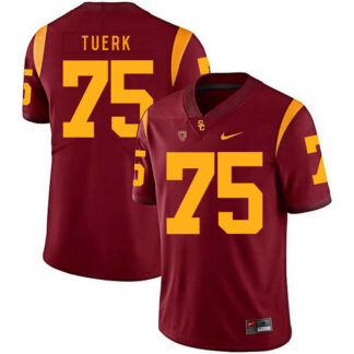 USC Trojans 75 Max Tuerk Red College Football Jersey Dzhi