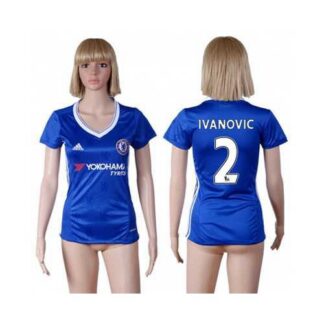 Women’s Chelsea #2 Ivanovic Home Soccer Club Jersey