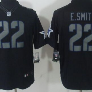 Nike Limited Dallas Cowboys #22 Emmitt Smith Black Impact Jerseys