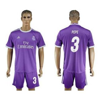 Real Madrid #3 Pepe Away Soccer Club Jersey