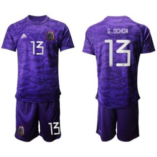 Mexico #13 G.Ochoa Grey Goalkeeper Soccer Country Jersey