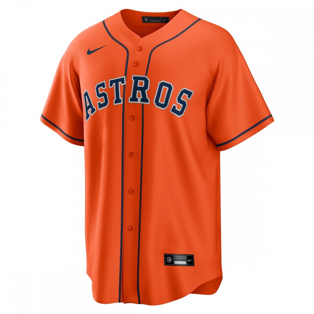 Jose Altuve Houston Astros Nike Alternate Replica Player Name Jersey - Orange - Image 2