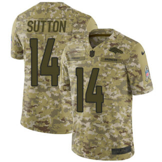 Nike Denver Broncos #14 Courtland Sutton Camo Men’s Stitched NFL Limited 2018 Salute To Service Jersey