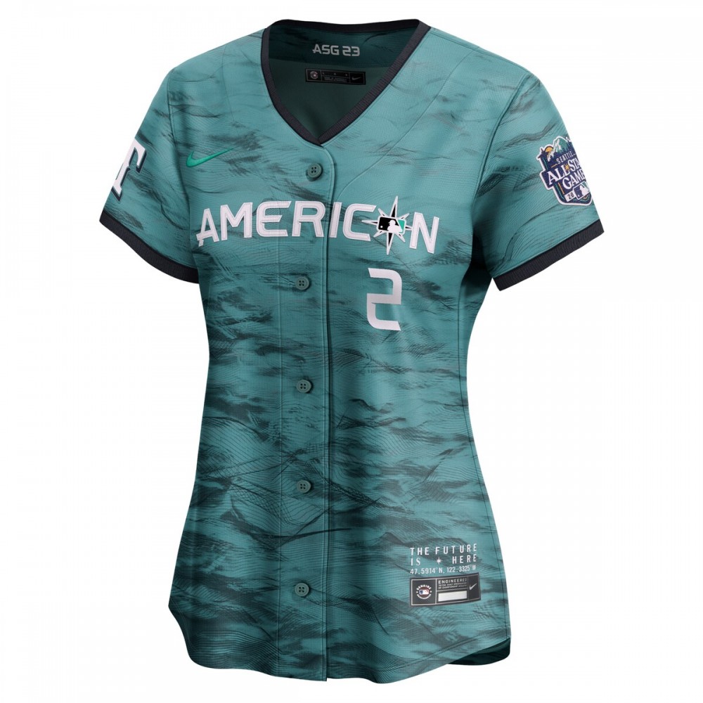 Marcus Semien American League Nike Women's 2023 MLB All-Star Game Limited Player Jersey - Teal - Image 2