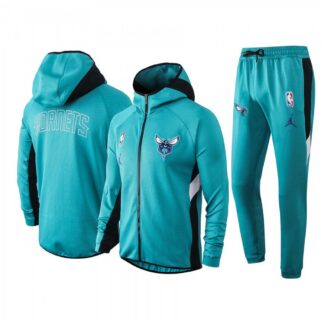 Charlotte Hornets Nike 2019/20 Showtime Full-Zip Therma Flex Performance Hoodie