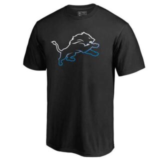 Men's Detroit Lions Pro Line by Fanatics Branded Black Big & Tall Gradient Logo T-Shirt FengYun
