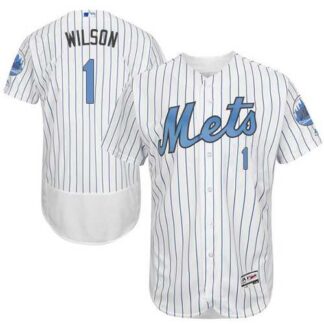 New York Mets #1 Mookie Wilson White Father's Day Flexbase Stitched Jersey DingZhi