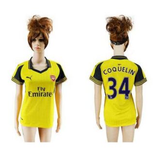 Women’s Arsenal #34 Coquelin Away Soccer Club Jersey