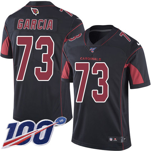 Nike Arizona Cardinals #73 Max Garcia Black Men’s Stitched NFL Limited Rush 100th Season Jersey