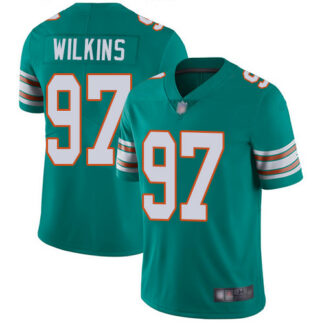 Nike Miami Dolphins #97 Christian Wilkins Aqua Green Alternate Men’s Stitched NFL Vapor Untouchable Limited Jersey